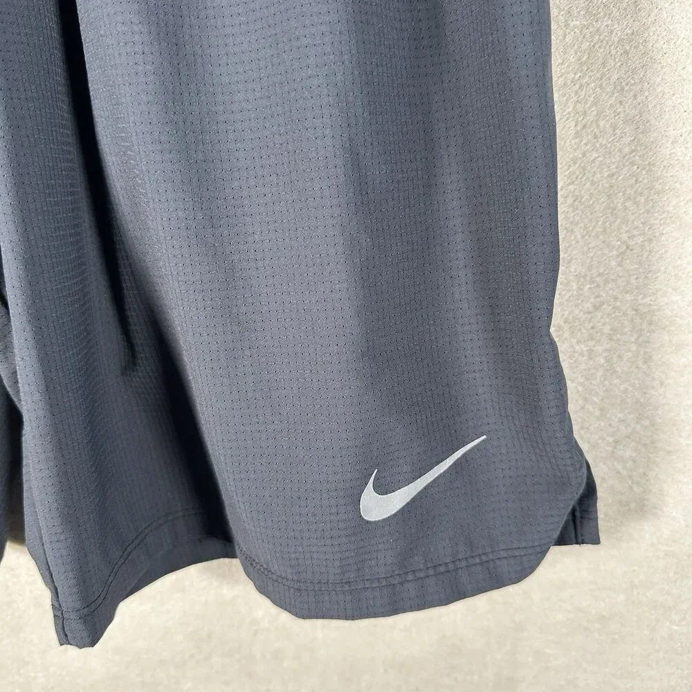 Nike Phenom Running Shorts Men's Small Black Volt Workout Training 9” No Liner